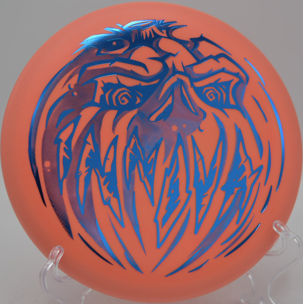 Innova Halloween Nexus Proto Glow Aviar drilling chains at Stafford Lake Disc Golf Course in Novato, California.