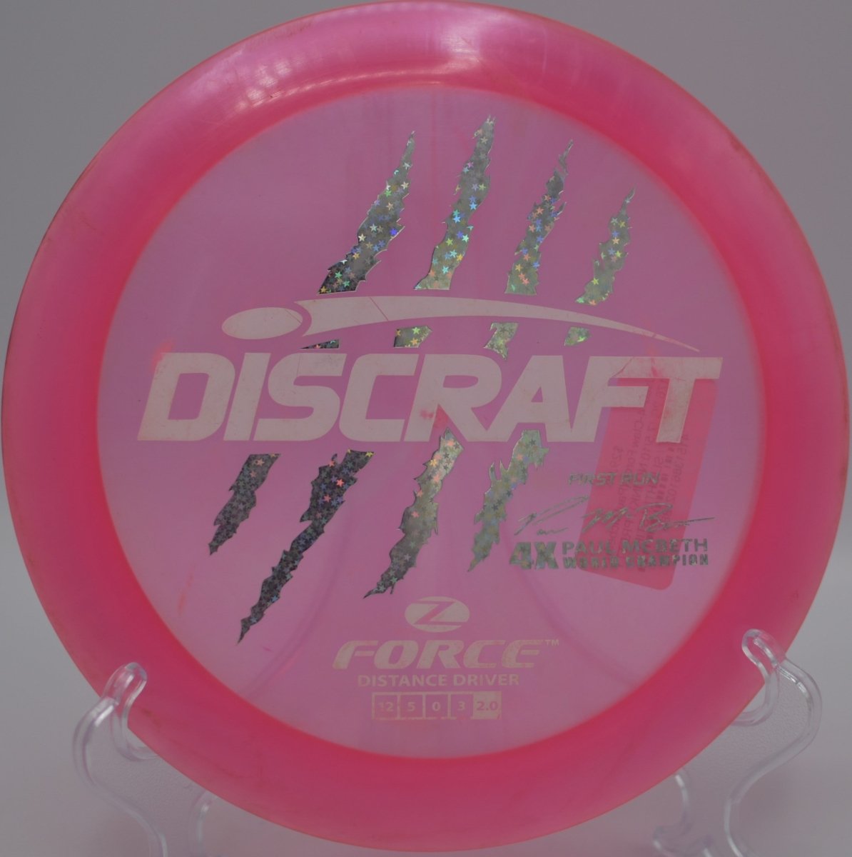 Used- 4-Claw Force (Paul Mcbeth) distance driver for Seattle disc golfers nationwide
