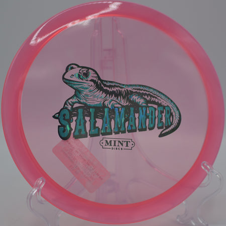 Mint Discs Eternal Salamander executing a touch roller at Fountain Hills DGC in Fountain Hills, AZ, curling through the fairway with finesse.