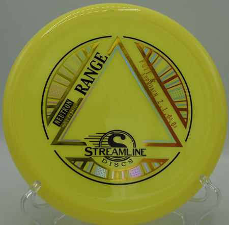 Neutron Soft Range soft plastic approach disc parked under the basket after a floaty approach at Westside Park Disc Golf Course in Rocky Face, Georgia