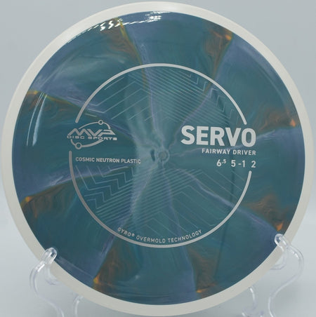 Cosmic Neutron Servo wind-resistant fairway shot at Crystal Lake Park Disc Golf Course in Urbana, Illinois