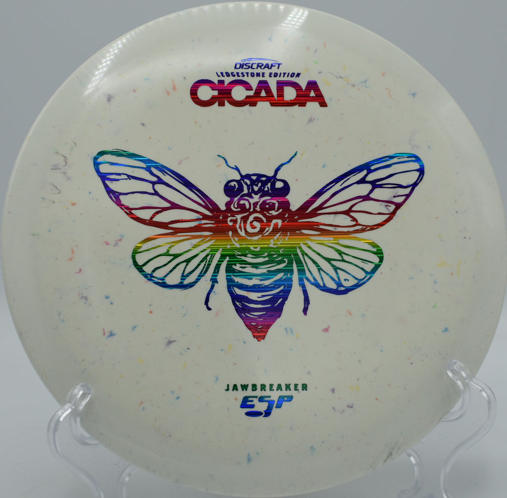 Jawbreaker ESP Cicada fading gently into the circle at DeLaveaga Disc Golf Course in Santa Cruz, California, trusted for its neutral flight and reliable feel.


