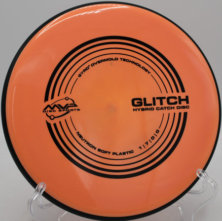 MVP Glitch in Neutron plastic gliding softly to the basket at DeLaveaga Disc Golf Course in Santa Cruz, California.