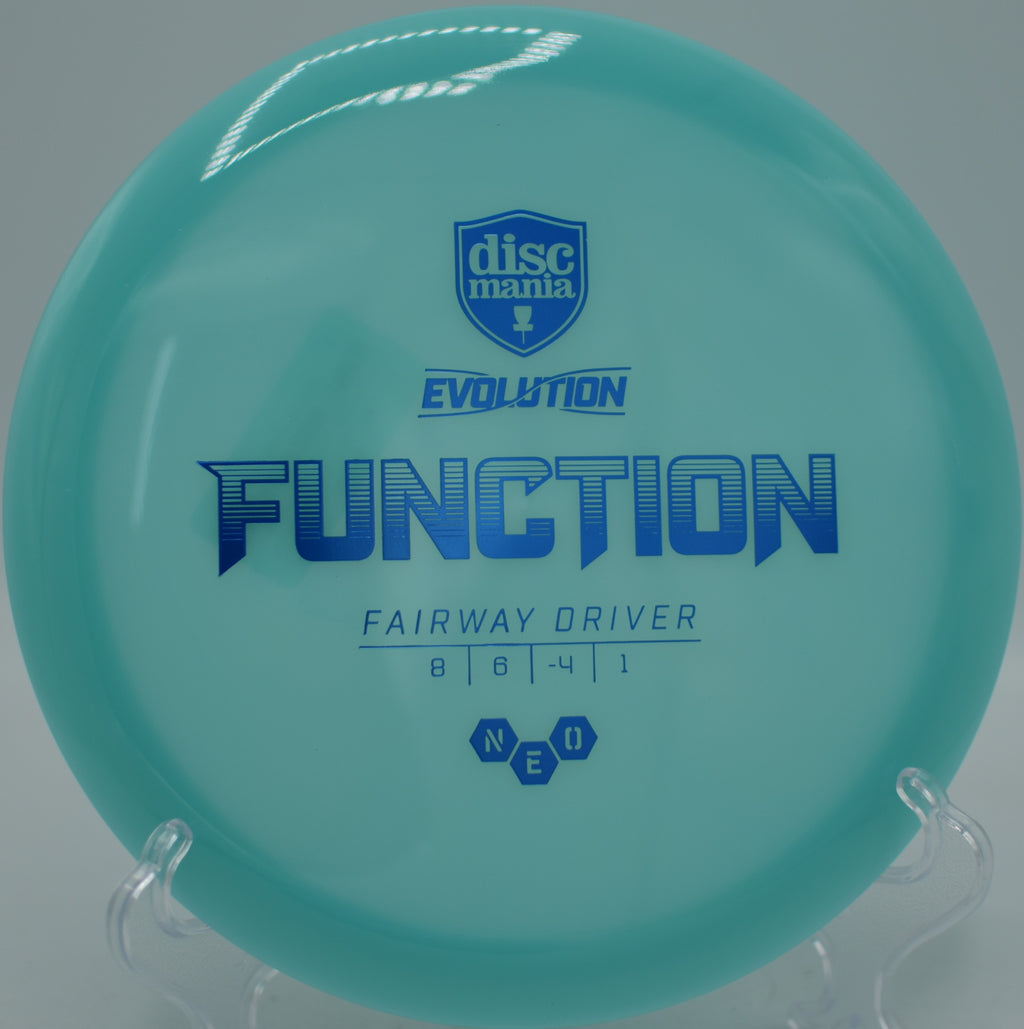 Neo Function Discmania control driver carving wooded fairways at Stafford Woods Disc Golf Course in Voorhees, New Jersey.