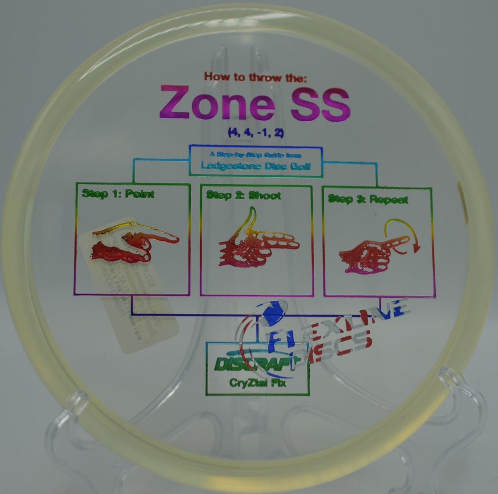 CryZtal FLX Zone SS showing finesse control on a short approach at Kensington Metropark Disc Golf Course in Milford, Michigan