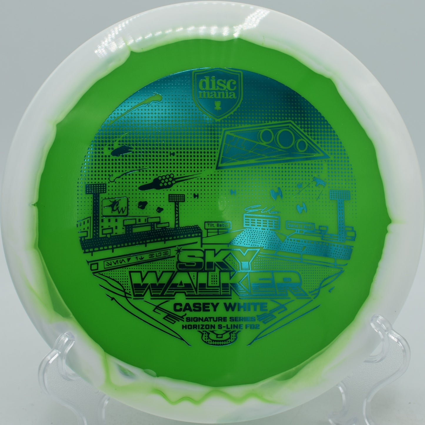 Discmania FD2 Horizon plastic flying flat with late fade at Smugglers’ Notch Fox Run Meadows in Jeffersonville, Vermont