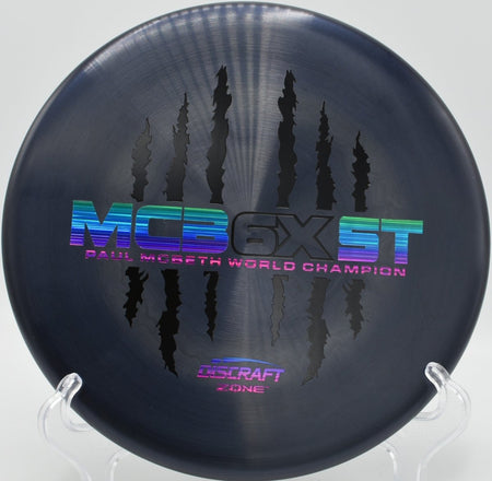 Paul McBeth 6-Claw ESP Zone overstable placement shot at Eagles Crossing Disc Golf Course in Hawk Point, Missouri