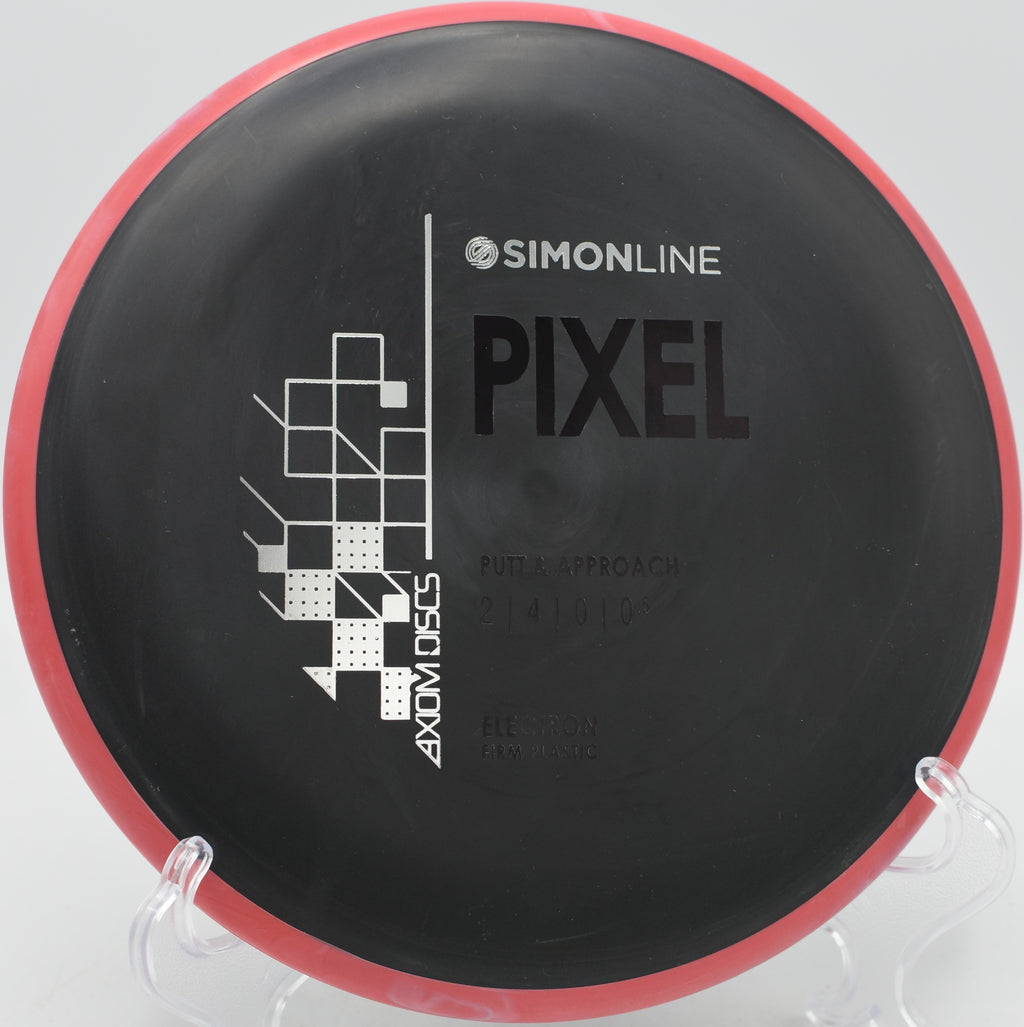Electron Pixel straight-flying putter drained from circle two at Maple Hill Disc Golf Course in Leicester, Massachusetts