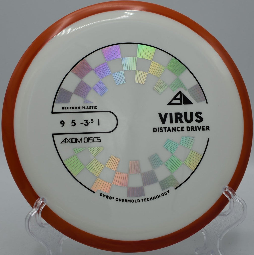 MVP Virus understable driver straight push with late fade at Panther Creek Disc Golf Course in Springfield, Illinois