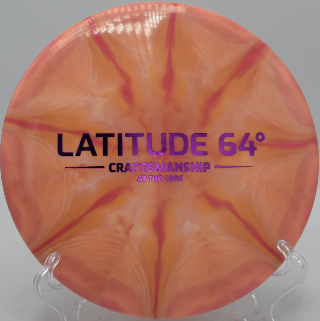 Latitude 64° Gold-Ice Burst Claymore Craftsmanship edition midrange floating approaches at DeLaveaga Disc Golf Course in Santa Cruz, California.