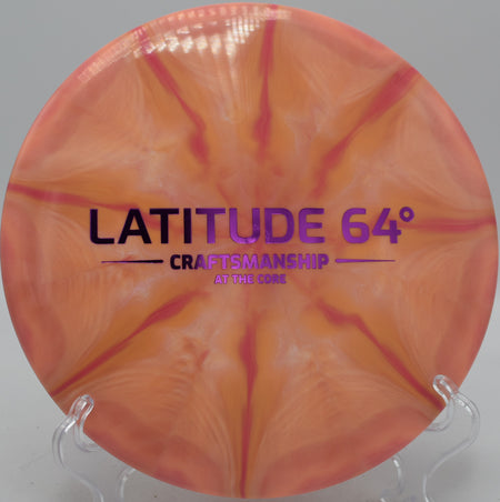 Latitude 64° Gold-Ice Burst Claymore Craftsmanship edition midrange floating approaches at DeLaveaga Disc Golf Course in Santa Cruz, California.