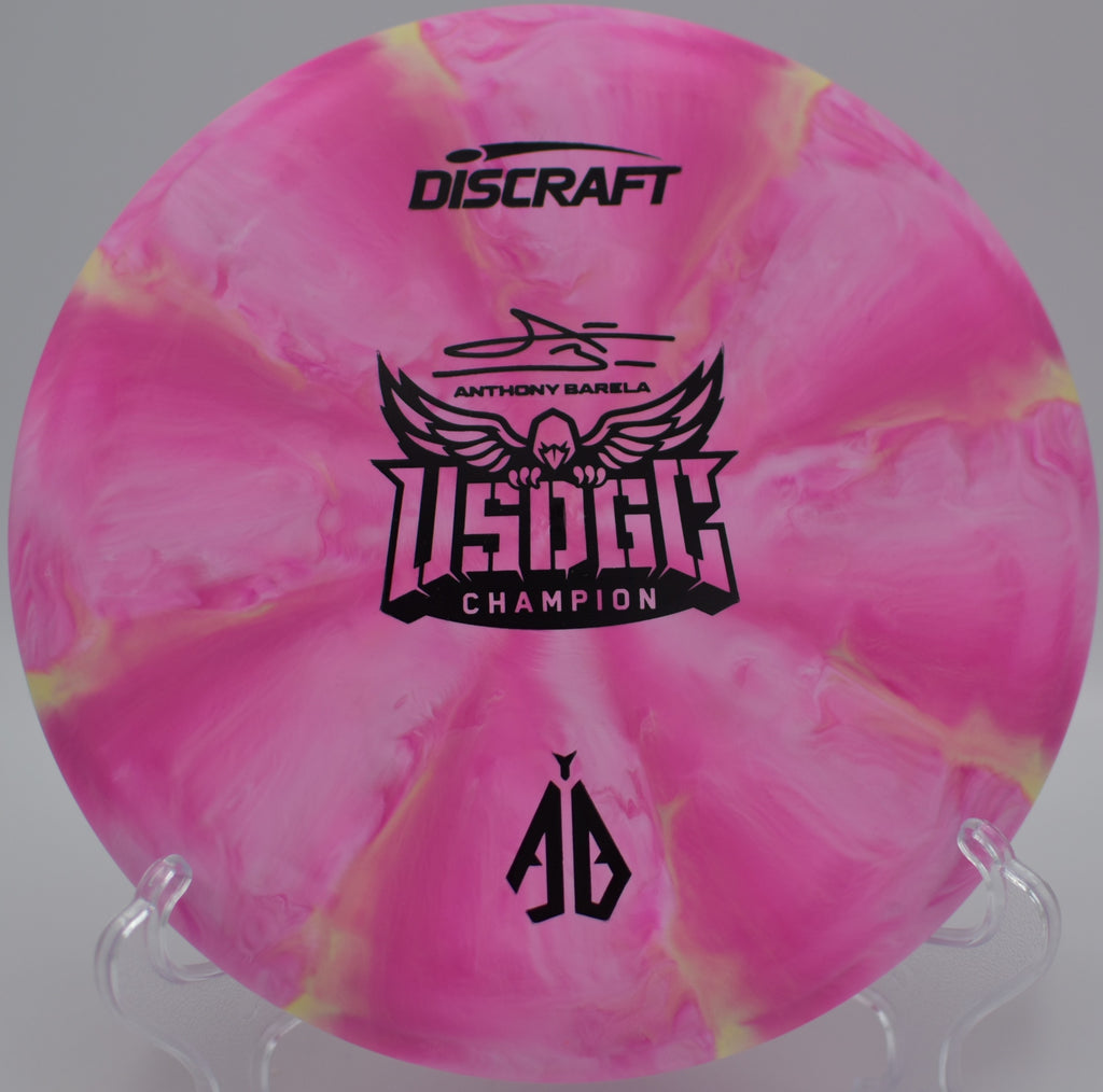 CT Swirl Focus putter beside basket seven at Highland Park DGC in Joliet, IL, ideal for consistent short drives.