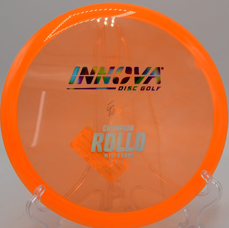 Champion Rollo showing off its glide on a wooded course shot at Tyler State Park, Newtown, PA