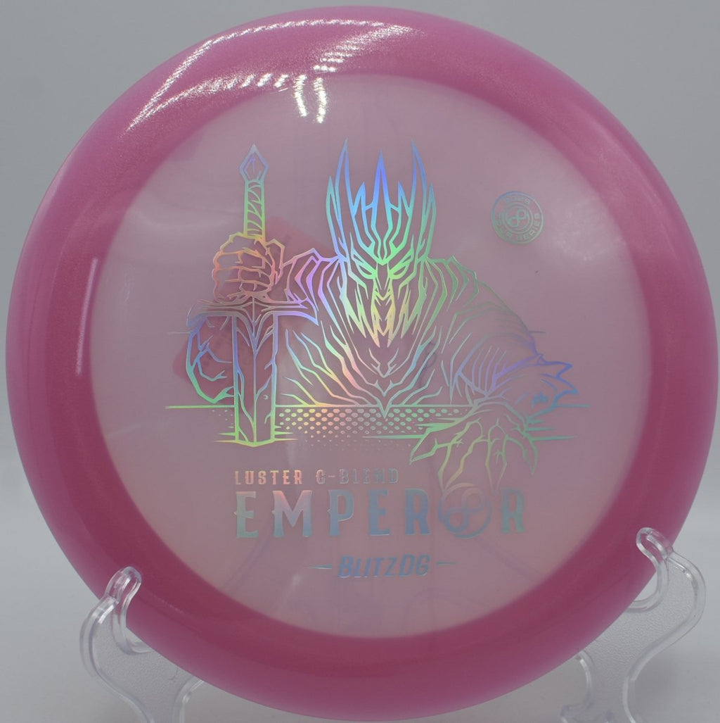 Luster C-Blend Emperor distance driver holding a long turnover line at The Rez Disc Golf Course in Brandon, Mississippi