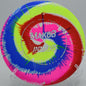 I-Dye Star Mako3 parked under the basket after a smooth straight approach at Harry Myers Disc Golf Course in Rockwall, TX