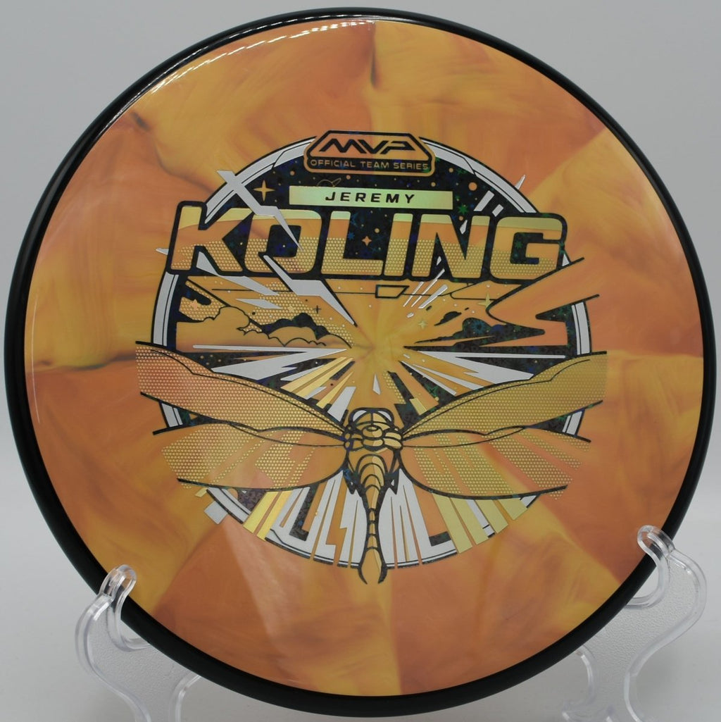 Cosmic Neutron Tempo controlled backhand approach at Harmon Hills Disc Golf Course in Fall Branch, Tennessee