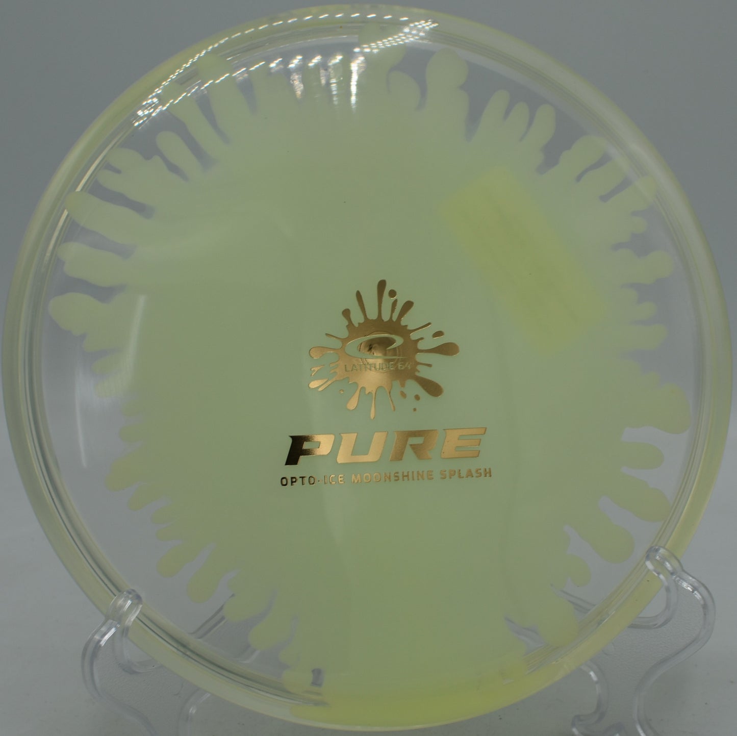 Long jump putt with glowing Opto-Ice Moonshine Splash Pure at the open fairways of Two Mile Run Extension in Oil City, Pennsylvania