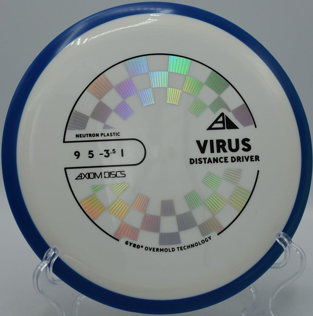 Neutron Virus distance driver shaping wooded fairway at Persimmon Ridge Disc Golf Course in Greenbrier, Arkansas