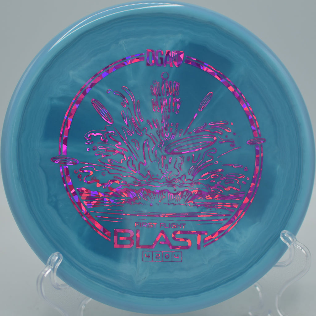 ProLine Swirl Blast First Flight edition ripping a forehand flick at Hornets Nest Disc Golf Course in Charlotte, North Carolina.