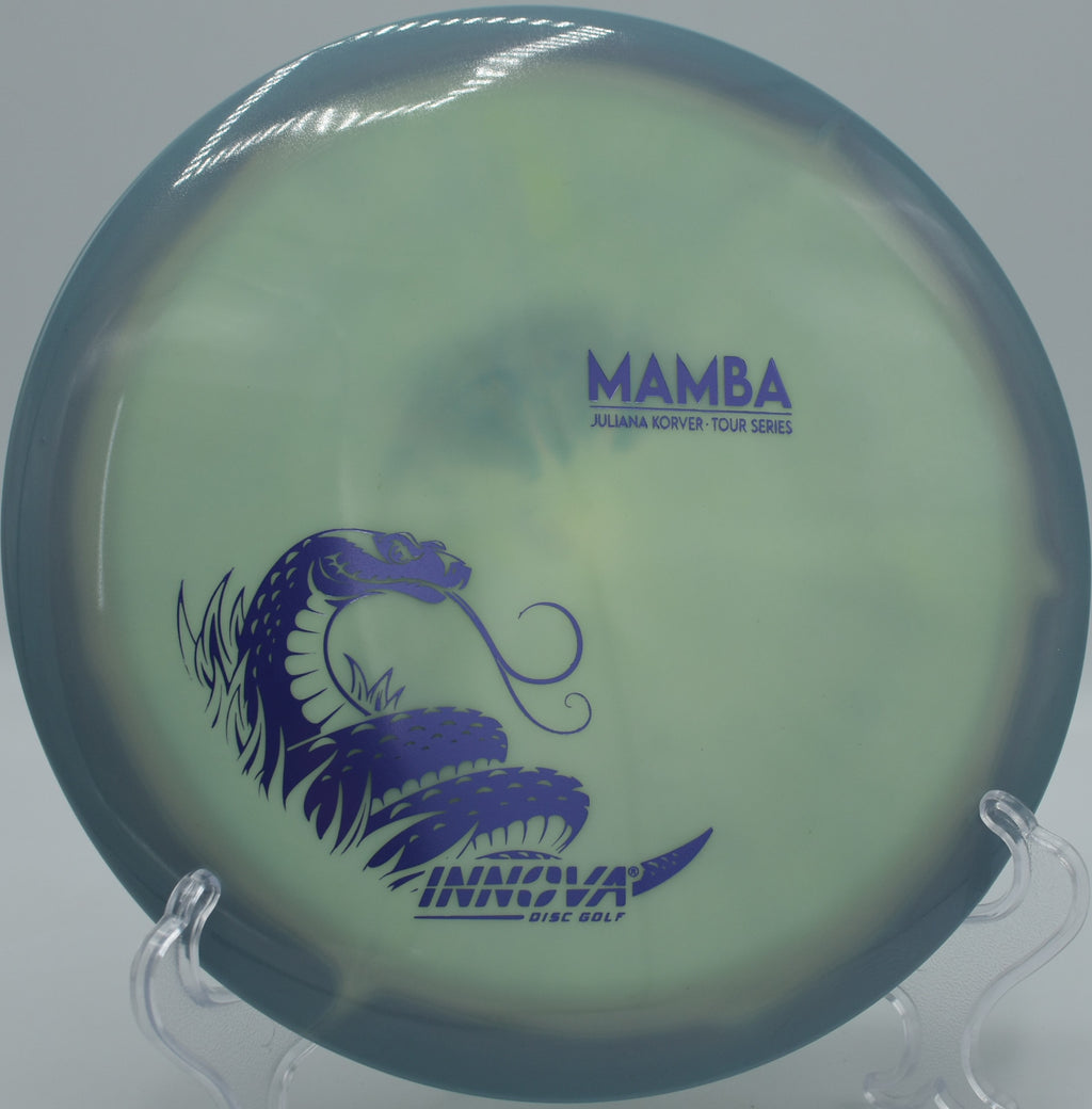Glow Mamba riding a tailwind for max glide at DeLaveaga Disc Golf Course in Santa Cruz, California.

