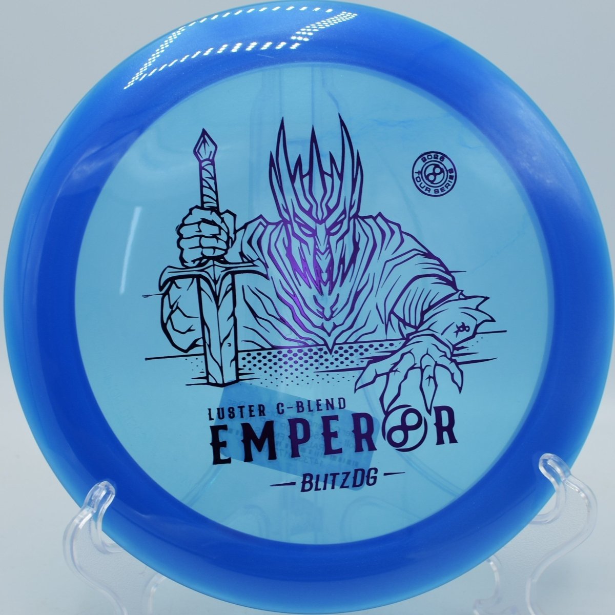 Blitz Disc Golf Emperor displayed at Brewster Ridge DGC, Jeffersonville VT for long flex lines
