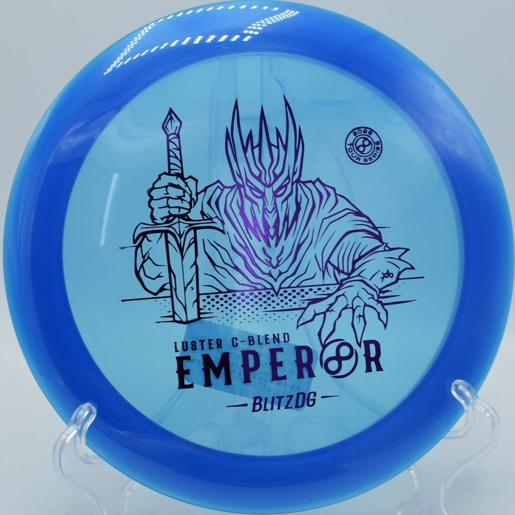 Blitz Disc Golf Emperor displayed at Brewster Ridge DGC, Jeffersonville VT for long flex lines