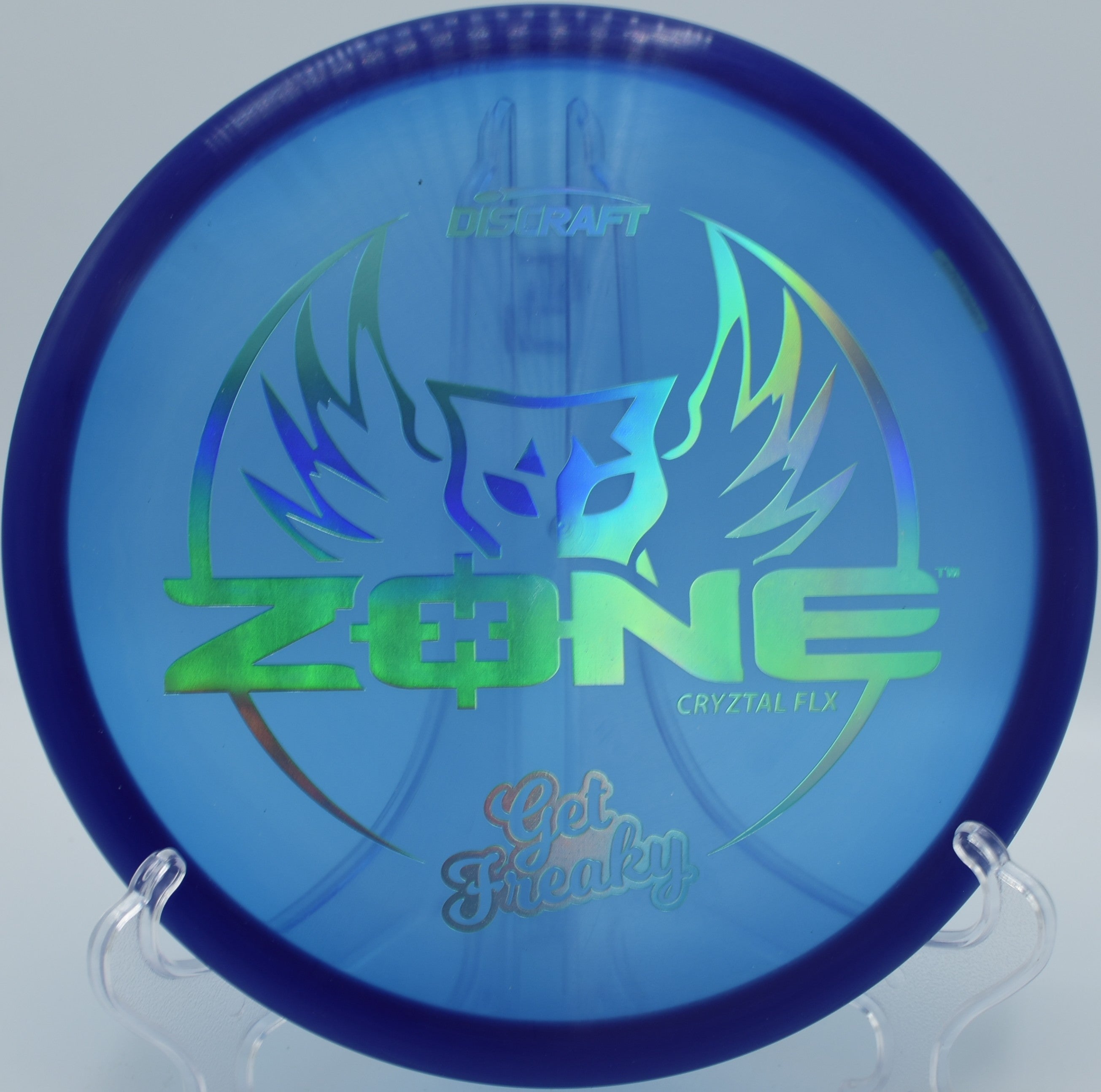 Discraft CryZtal FLX Zone displayed at Brewster Ridge DGC, Jeffersonville VT for technical approach accuracy
