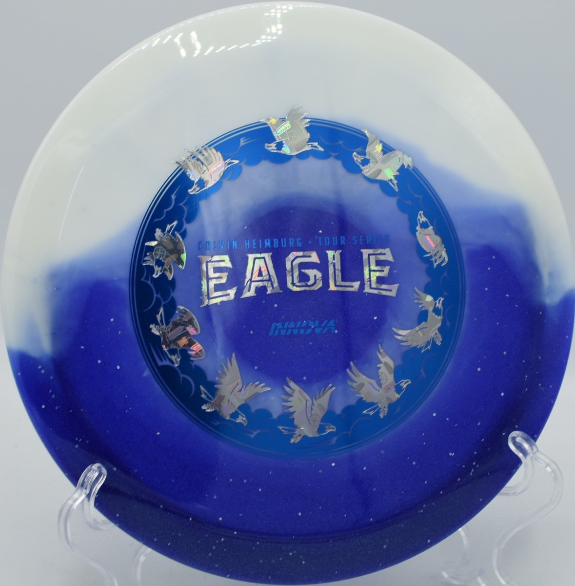 Duo Eagle fairway driver carrying clean backhand lines at Hornets Nest Disc Golf Course, Charlotte, North Carolina