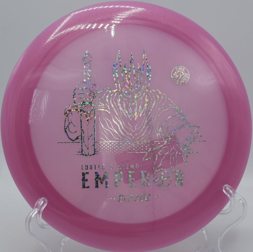 Luster C-Blend Emperor driver parked on fairway after a forehand bomb at The Canyons Disc Golf Course in Lockport, Illinois