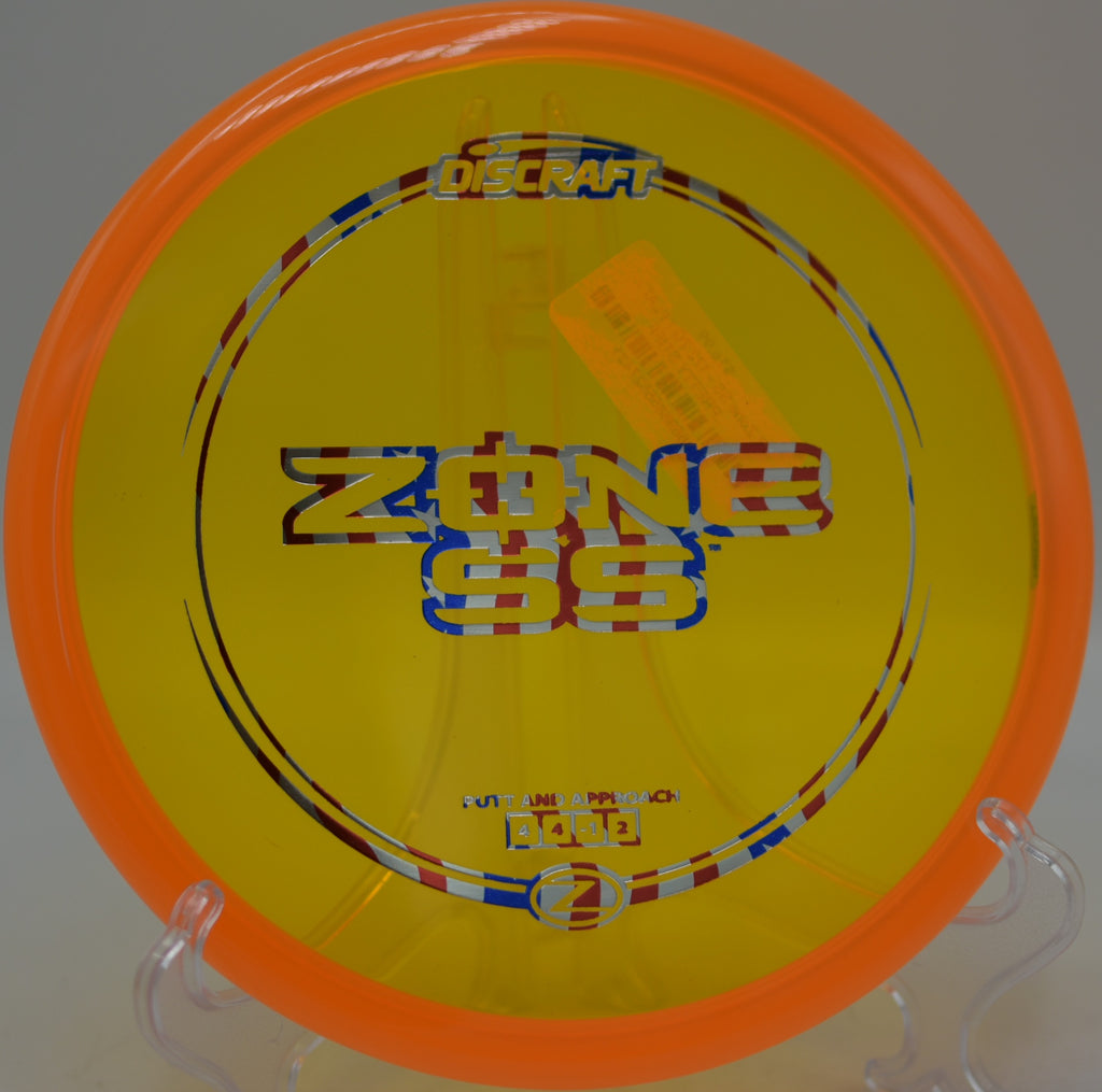 Z Zone SS flex forehand approach at Patriot Disc Golf Course in Kentwood, Michigan.