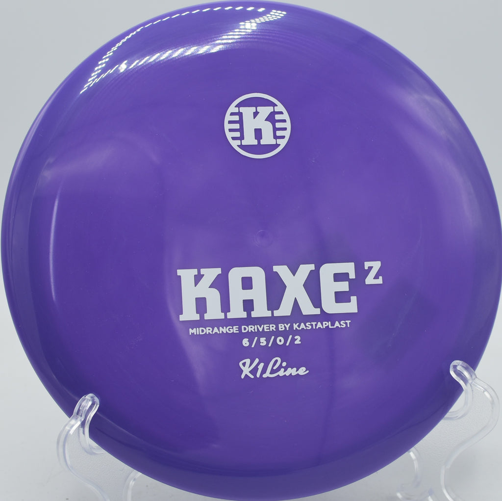 K1 Kaxe Z Kastaplast disc gliding straight and finishing soft at Sabattus Disc Golf Course in Sabattus, Maine.