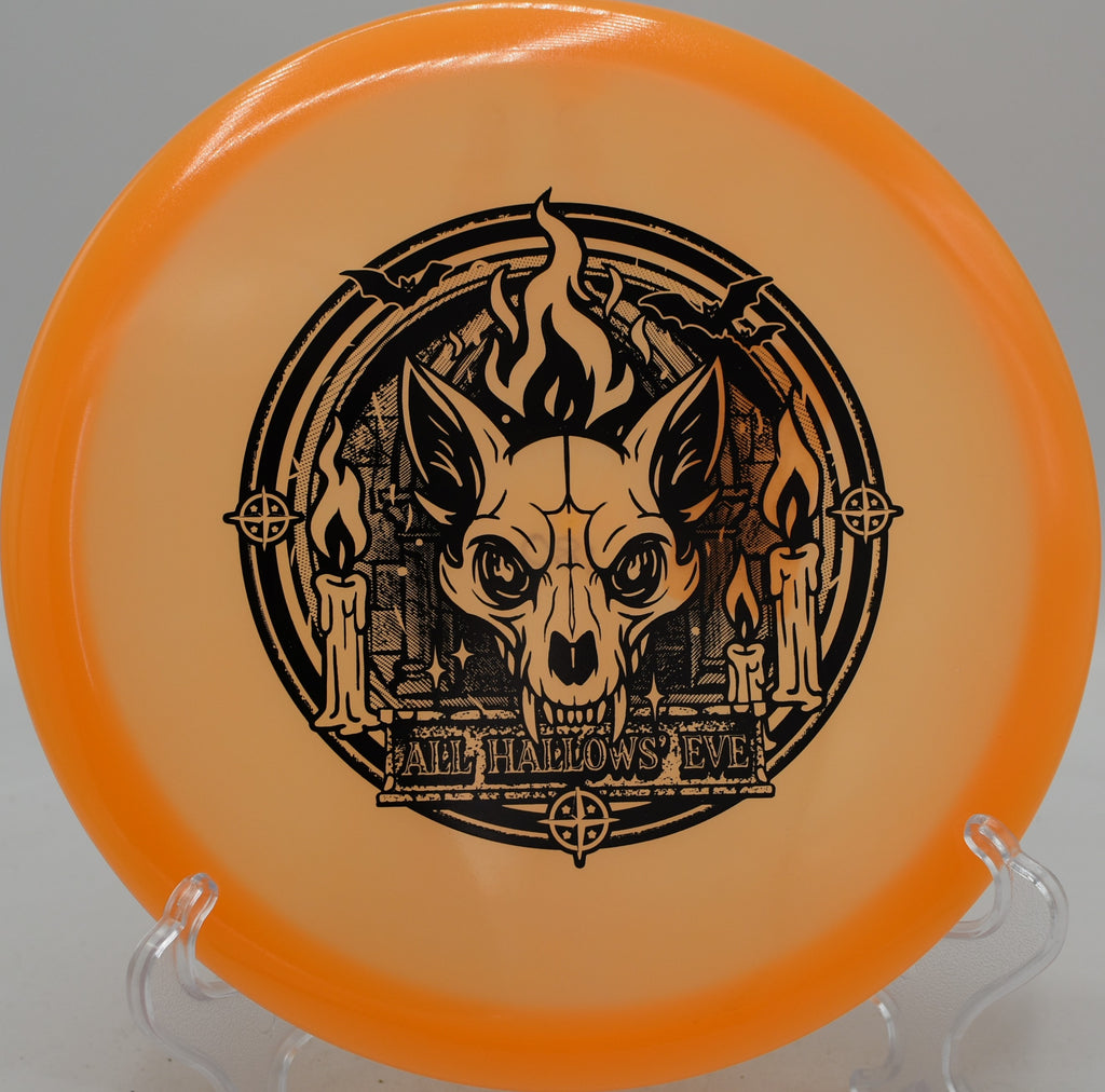 Glow Champion Fox understable driver flying a hyzer-flip at The Beast in Waco, Texas