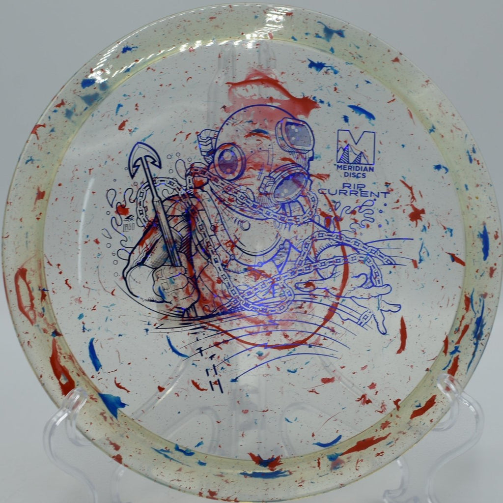 Marbled Clarus Rip Current tunnel drive at Hidden Lake Disc Golf Course in Burlington, North Carolina