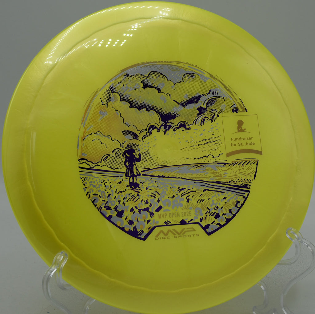 MVP Plasma Shift St. Jude edition floating straight to circle one at Water Works Park in Kansas City, Missouri

