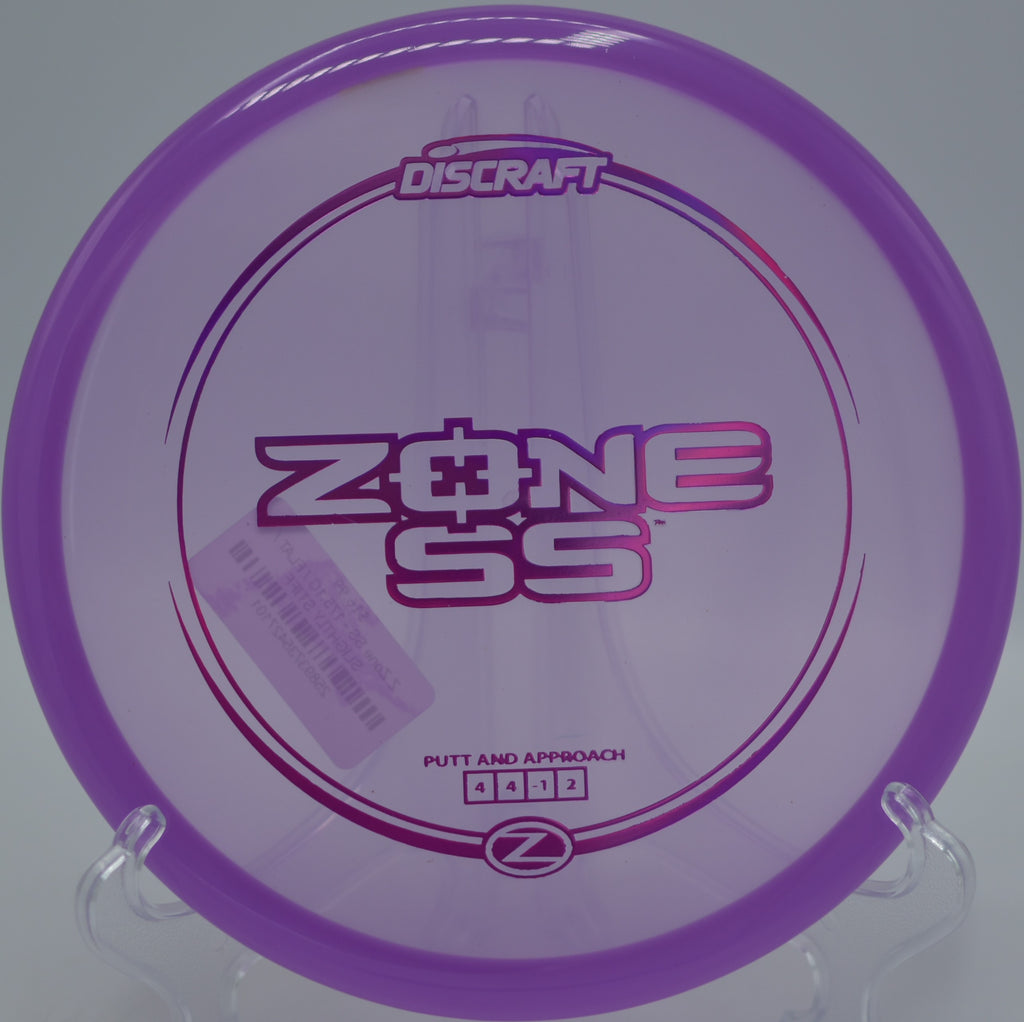 Zone SS released on a clean forehand anhyzer line at Hart Park Disc Golf Course in Bakersfield, California.