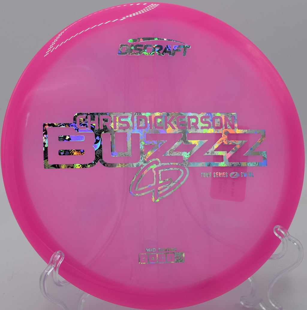Player shaping a turnover line with a Z Swirl Buzzz at Whistler’s Bend Park in Oregon.

