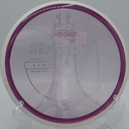 Proton Reactor carving controlled hyzer at Lakewood Disc Golf Course in White Bear Lake, Minnesota, maintaining torque resistance and glide