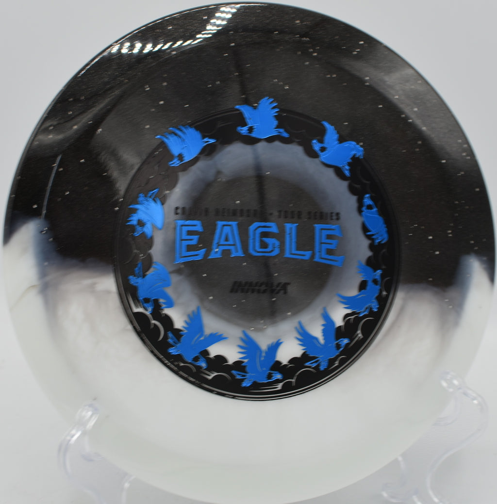 Calvin Heimburg Duo Eagle fairway driver executing controlled hyzer shots at Veterans Memorial Disc Golf Course, Arlington, Texas