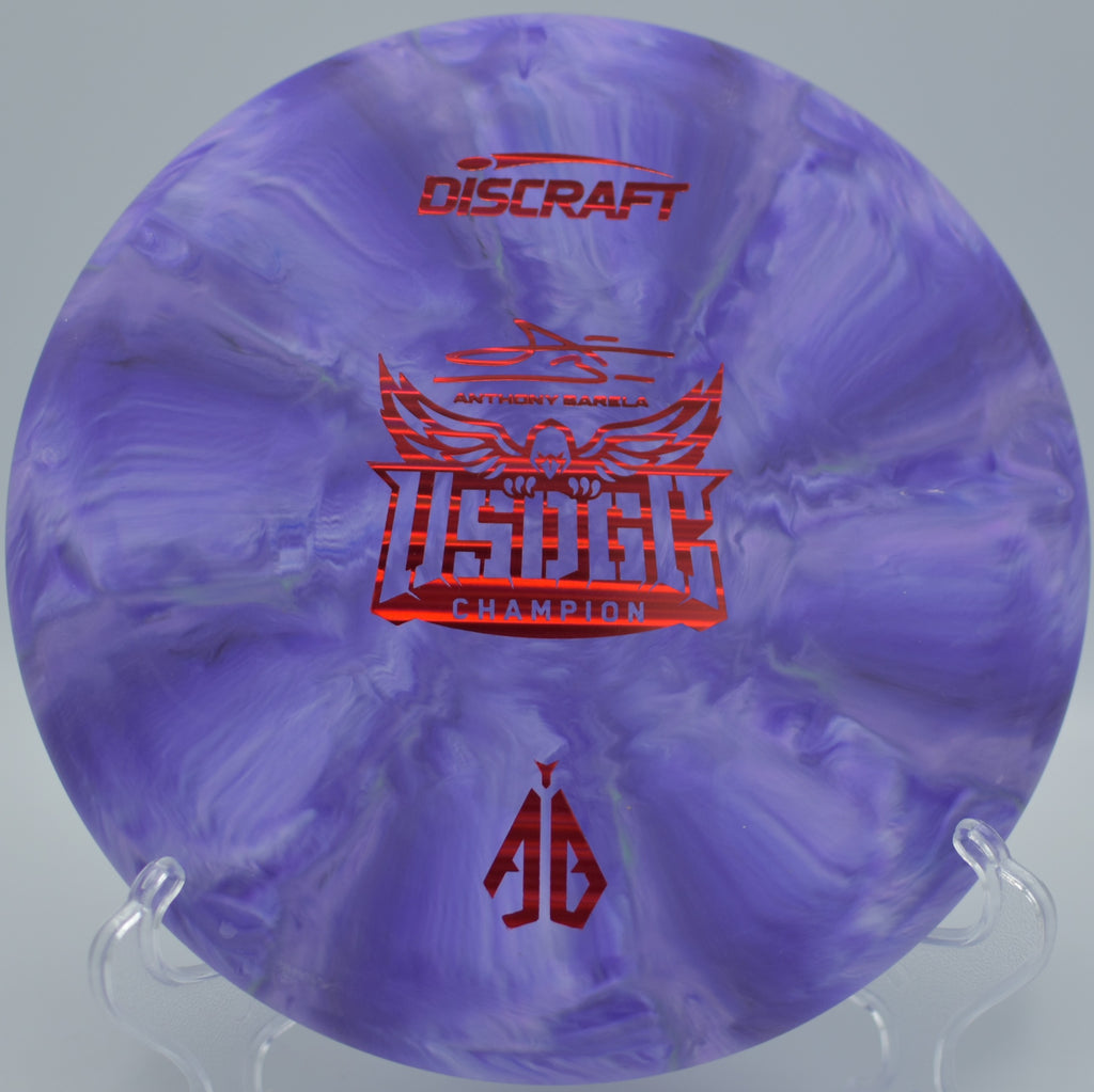 CT Swirl Focus staged at Prairie Lakes DGC in Grand Prairie, TX, built for wind-resistant putts.