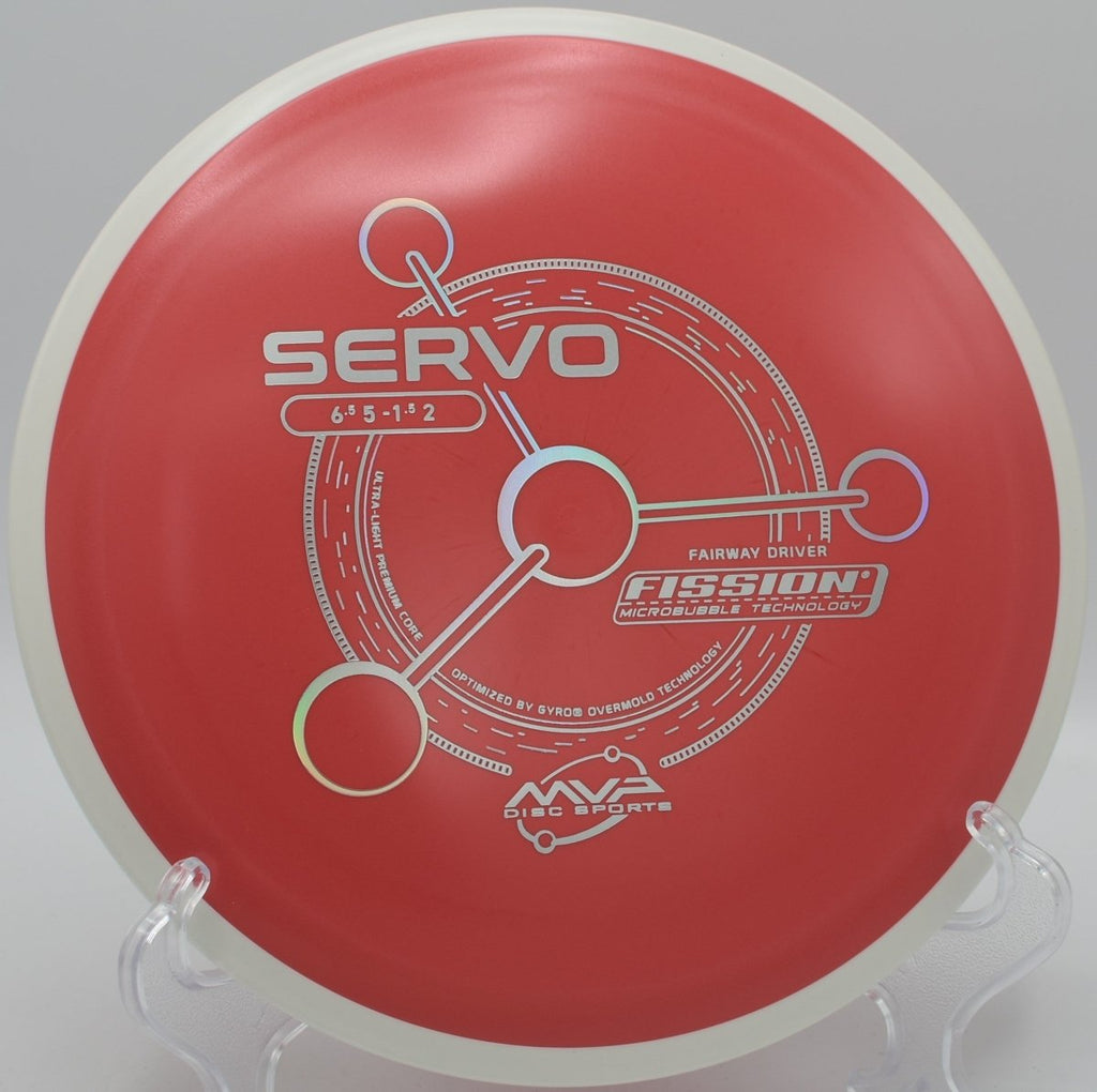 MVP Fission Servo balanced fairway flight through wooded gap at Hobbs Farm Disc Golf Course in Carrollton, Georgia