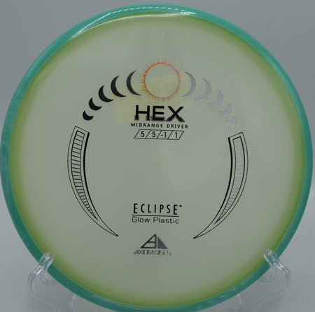 Bright and straight midrange drive using Eclipse Hex at Veterans Park Disc Golf Course in Arlington, Texas.

