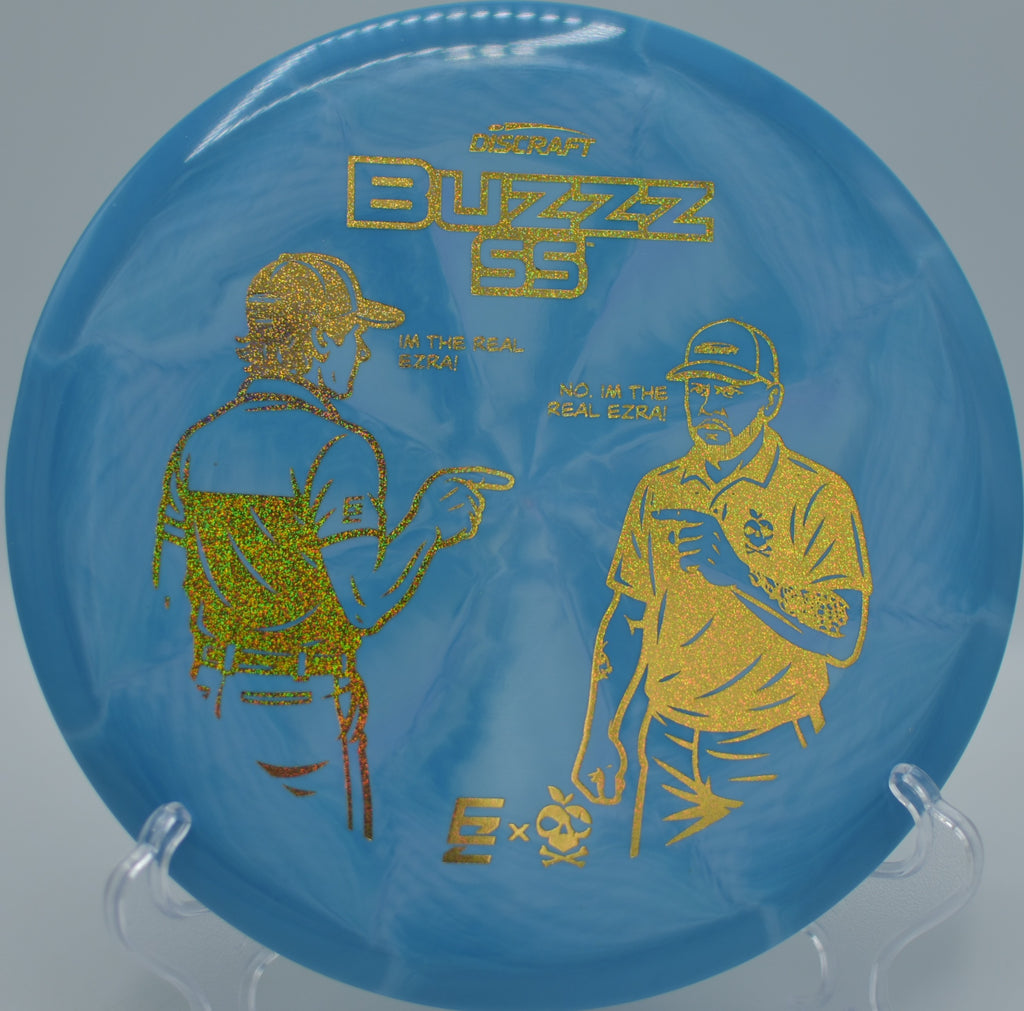 2025 Ezra Aderhold & Robinson ESP Buzzz SS floating dead-straight through the fairway at Maple Hill Disc Golf Course in Leicester, Massachusetts.