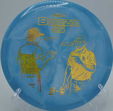 2025 Ezra Aderhold & Robinson ESP Buzzz SS floating dead-straight through the fairway at Maple Hill Disc Golf Course in Leicester, Massachusetts.