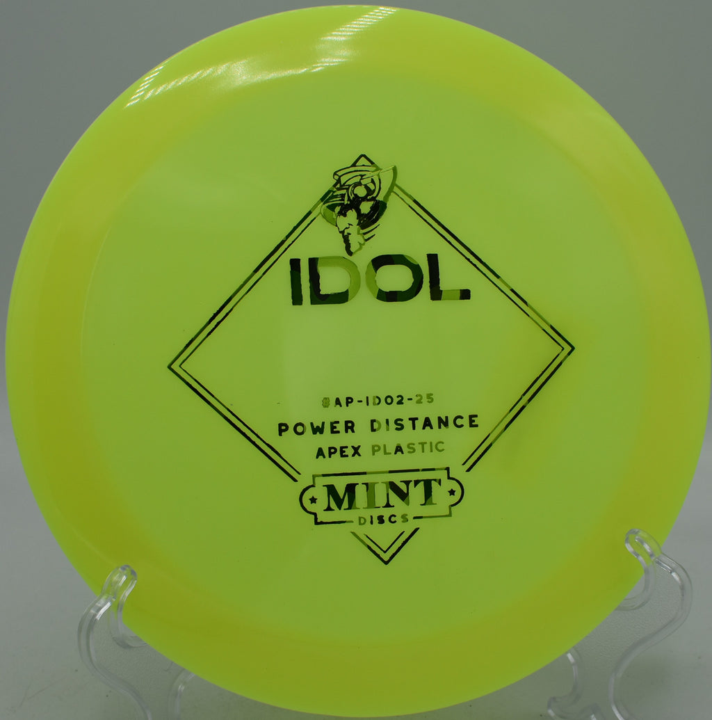 Mint Discs Apex Idol stable-to-overstable distance driver ripped on a flat release at Maple Hill Disc Golf Course in Leicester, Massachusetts
