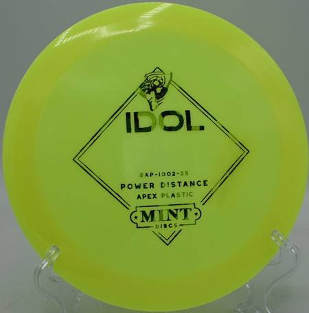 Mint Discs Apex Idol stable-to-overstable distance driver ripped on a flat release at Maple Hill Disc Golf Course in Leicester, Massachusetts