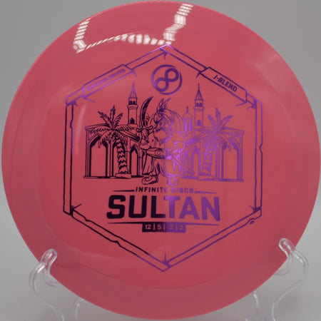 Infinite I-Blend Sultan ripping a full-flight S-curve at North Boundary Park DGC in Cranberry Township, PA, fading back perfectly at the finish.