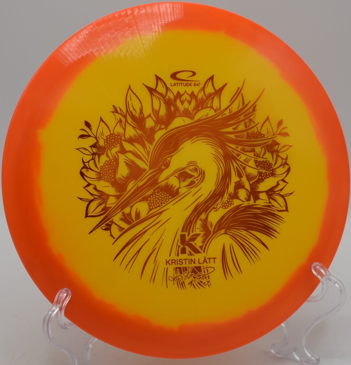 Latitude 64° Saint Pro stable fairway driver flex shot at Maple Hill Disc Golf Course in Leicester, Massachusetts