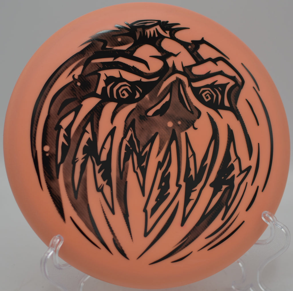 Innova Halloween Nexus Proto Glow Aviar seasonal collector putter at Kaposia Park Disc Golf Course in South St. Paul, Minnesota.