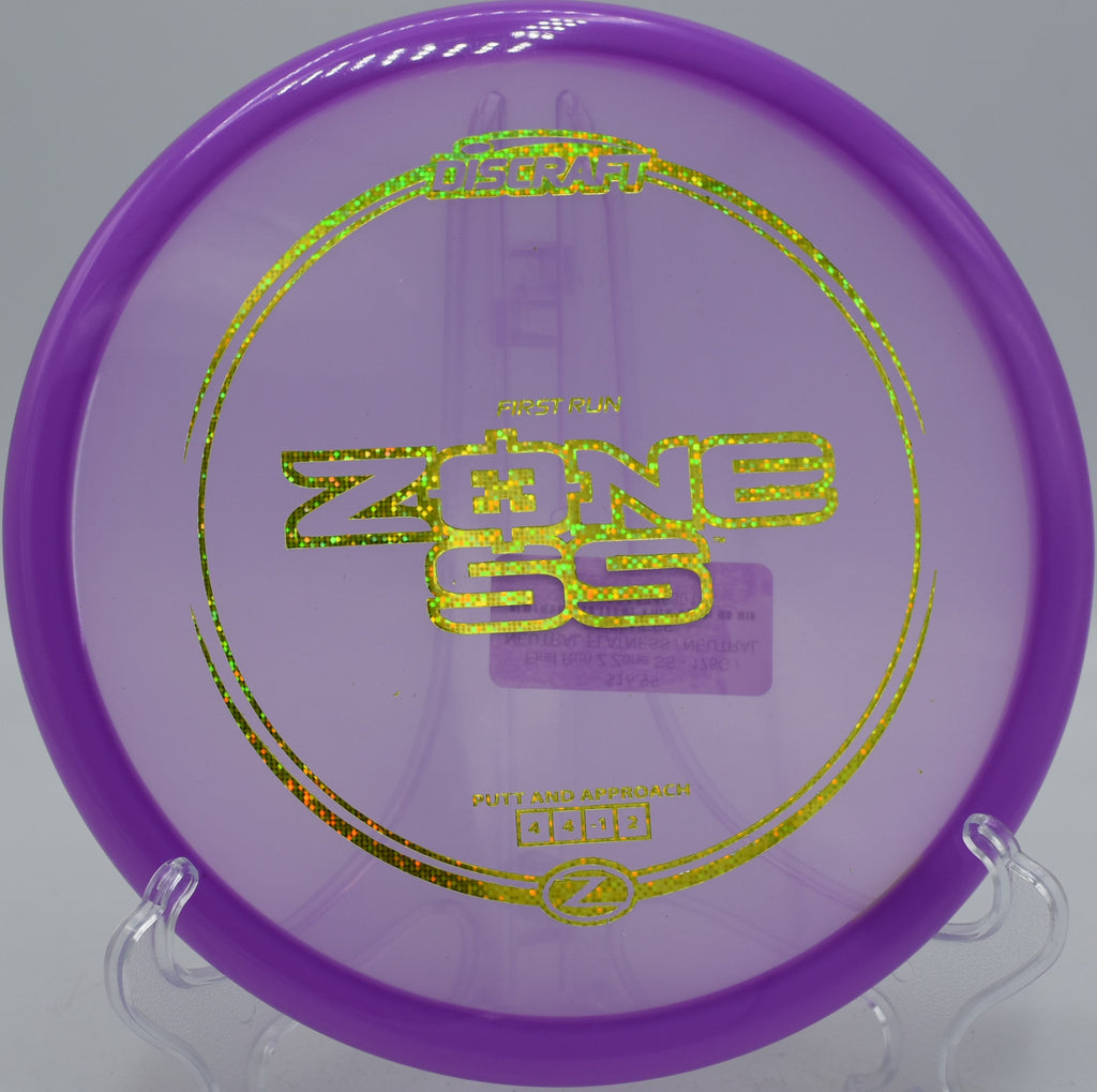 Discraft Z Zone SS caught mid-approach in Condon Park, Grass Valley, CA