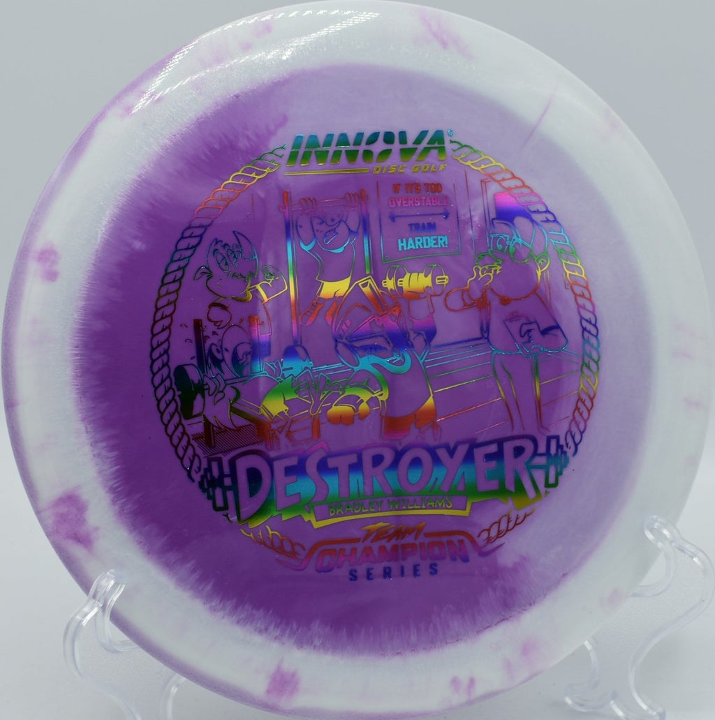 Bradley Williams Halo Star Baby Destroyer distance driver pushing straight at Golden Gate Park Disc Golf Course California